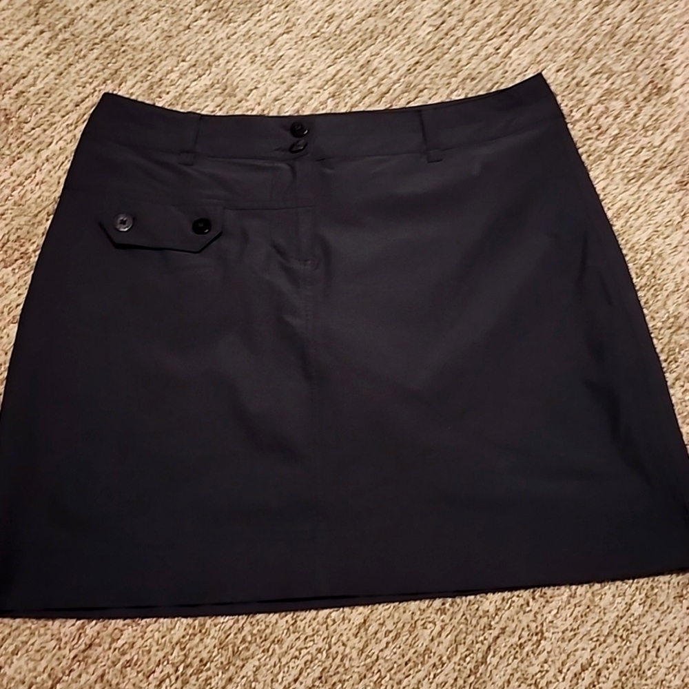 Lole black skort size 12 belt loops/1 front pocket
